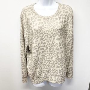 Sundry Animal Print Crewneck Sweater Size Large